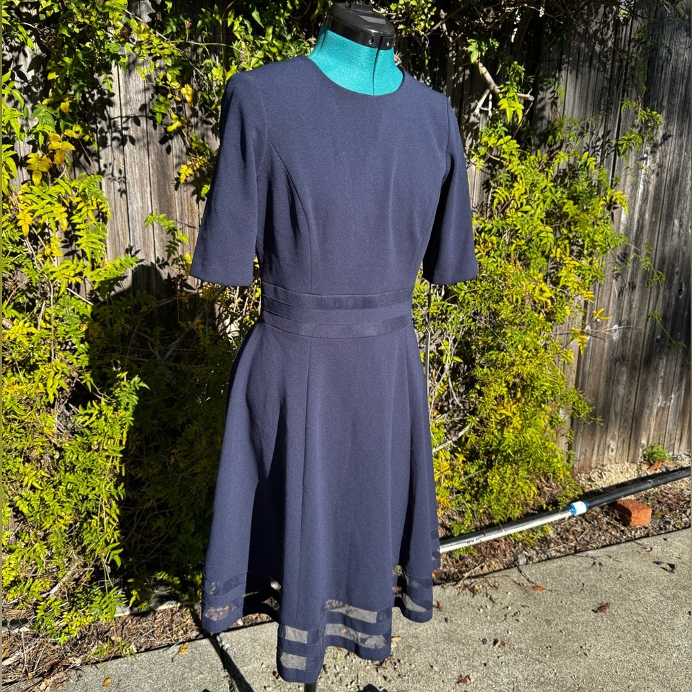 NWT Calvin Klein Classic Navy Midi Dress